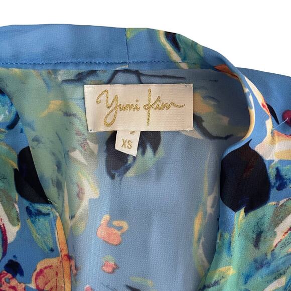 Yumi Kim Floral Wrap Blouse size xsmall - Picture 2 of 8